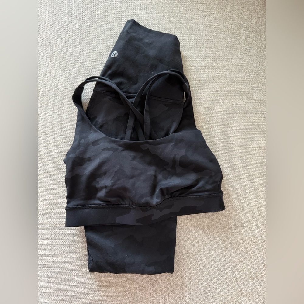 Lululemon Align Black Camo Sports Set